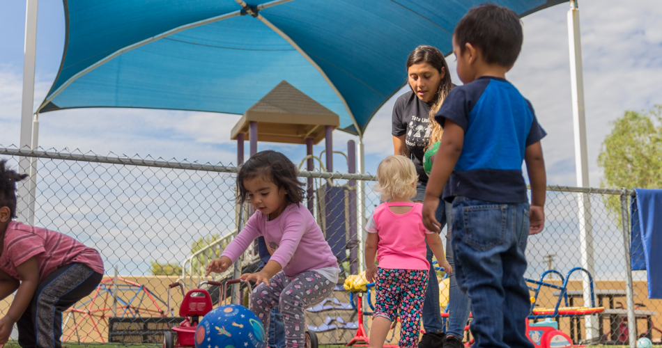 children on playground