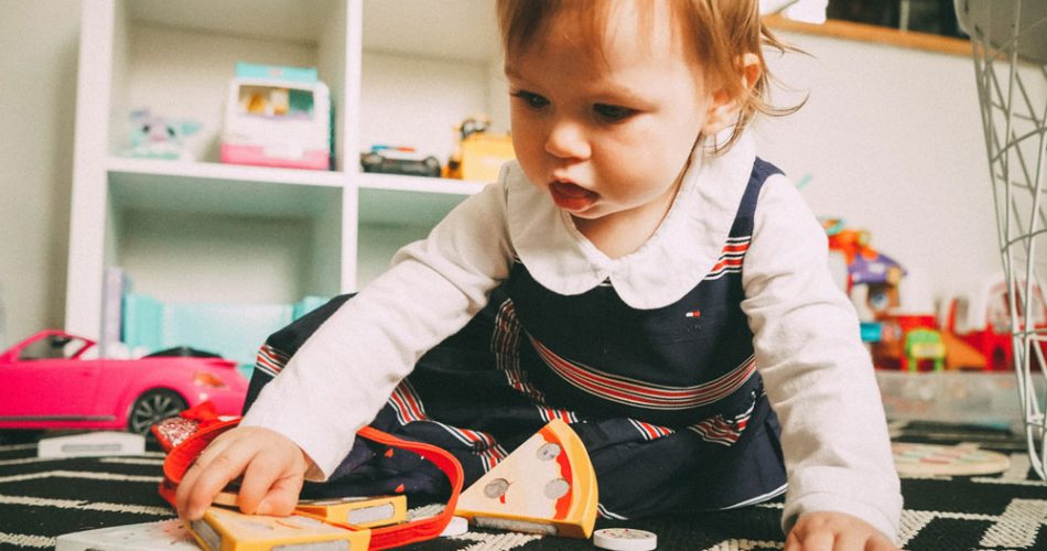 toddler playing